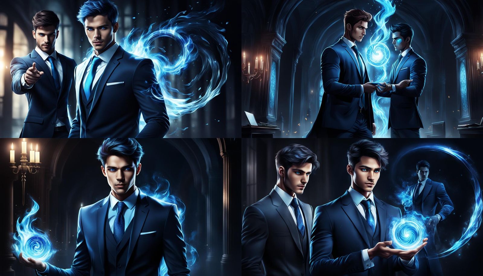 Boy's Dark Magic Transformation into Young Man