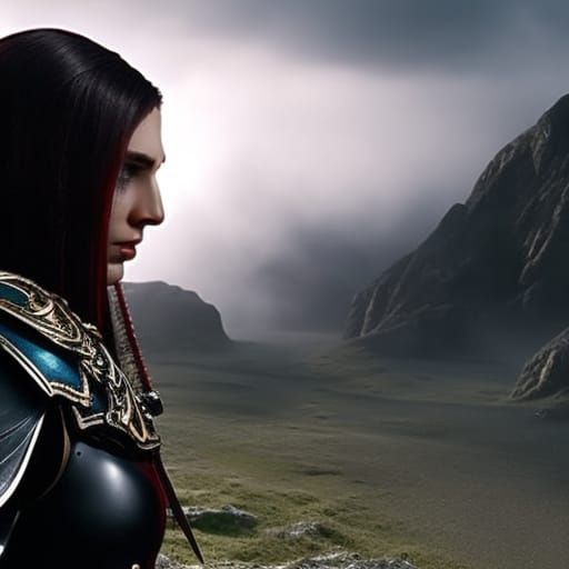 Gothic Druid Battles Self Doubts in Dark Fantasy