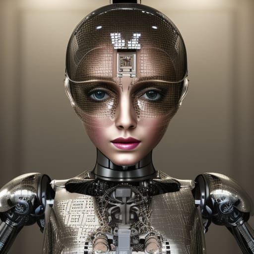 Hyperrealistic Female Robot with Advanced Technology