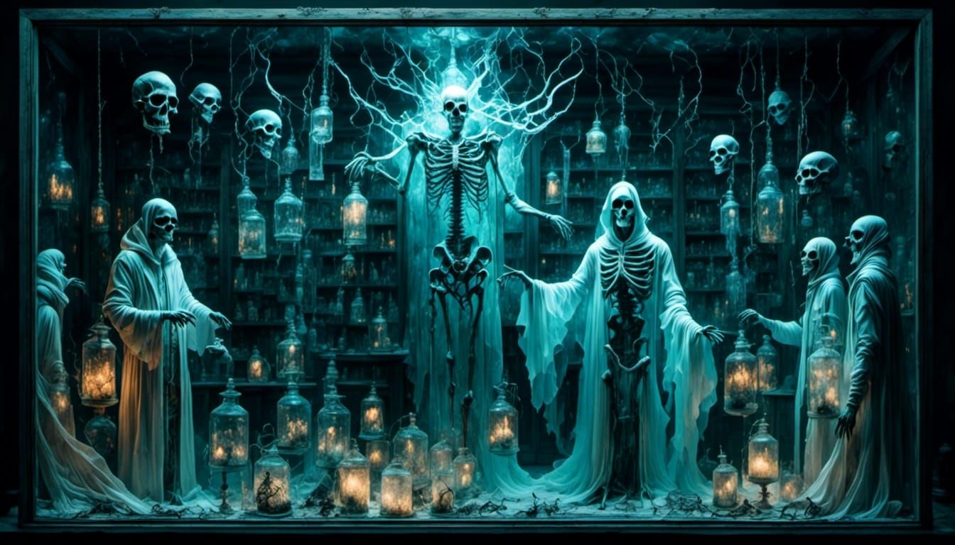 Surreal Demon Lab Scene with Ancient Aliens