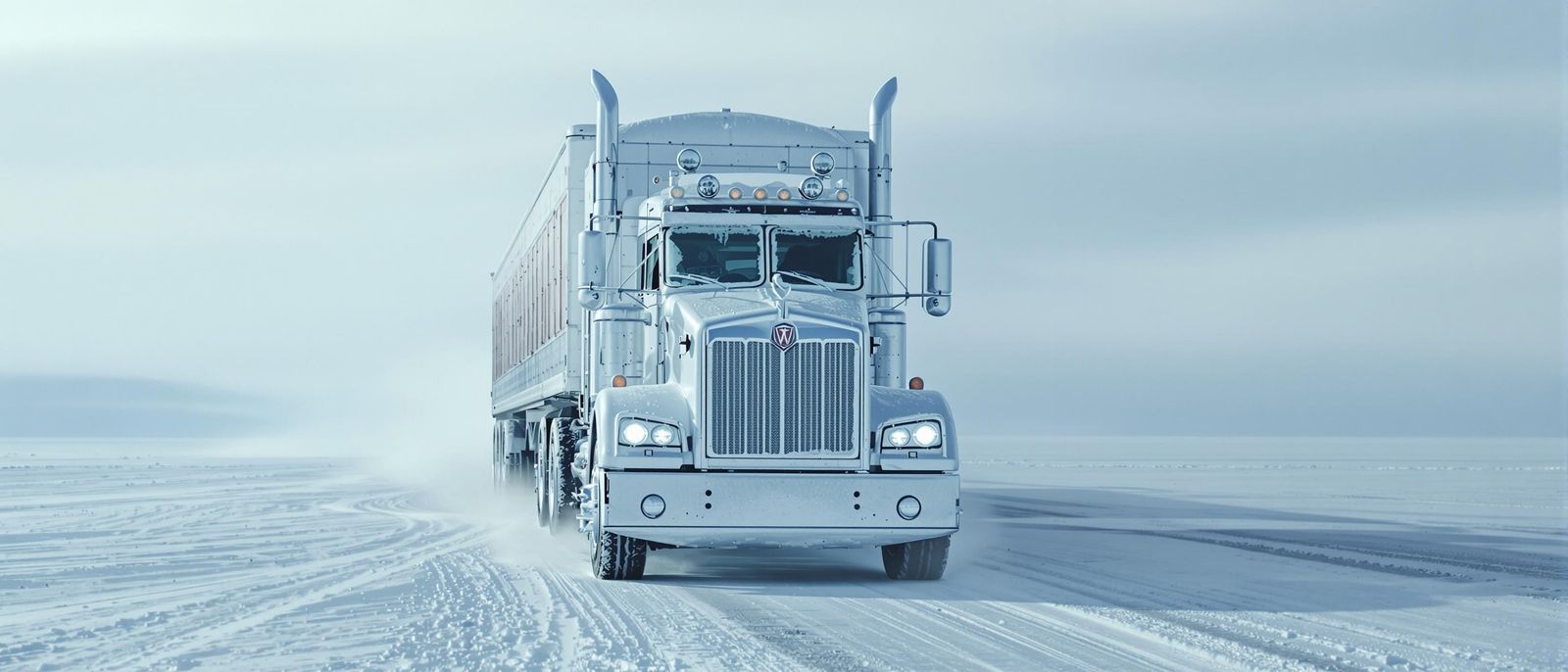 Frost Armored Kenworth W900 on Ice Road