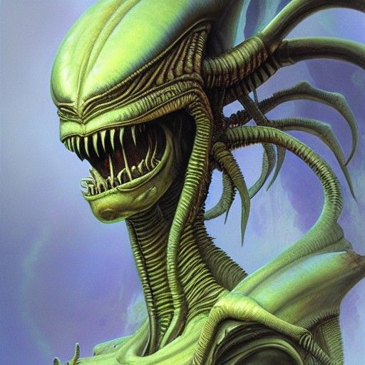 Alien Queen: Oil Painting by Gurney