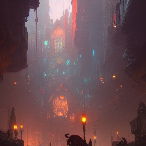 Goblin Underground City Concept Art in 8K