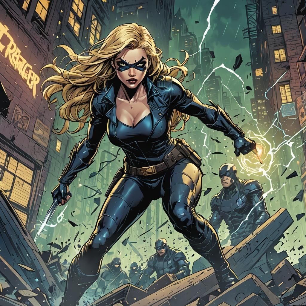 Black Canary Digital Comic Book Art