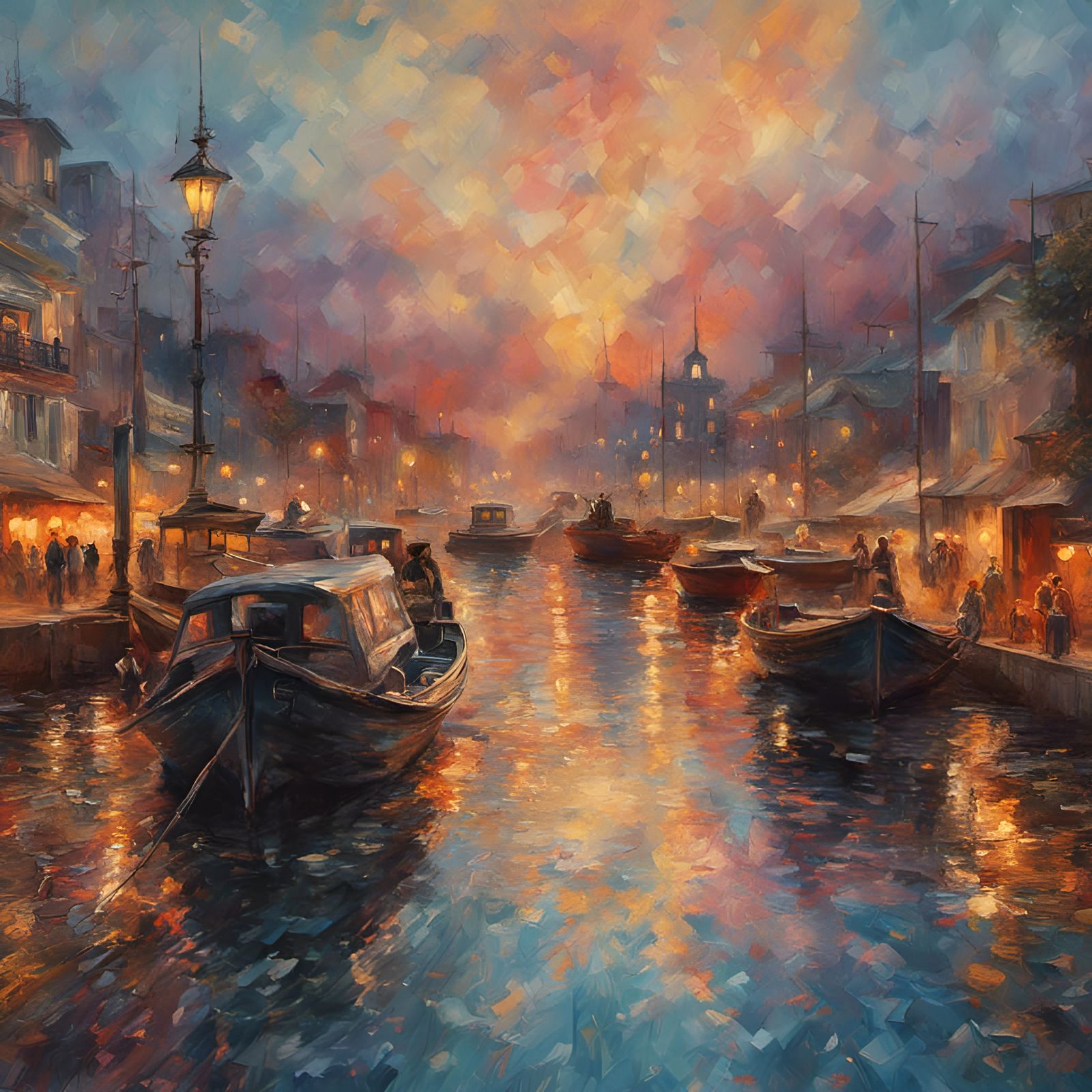 Hyperrealistic Impressionistic Scene with Dramatic Lighting