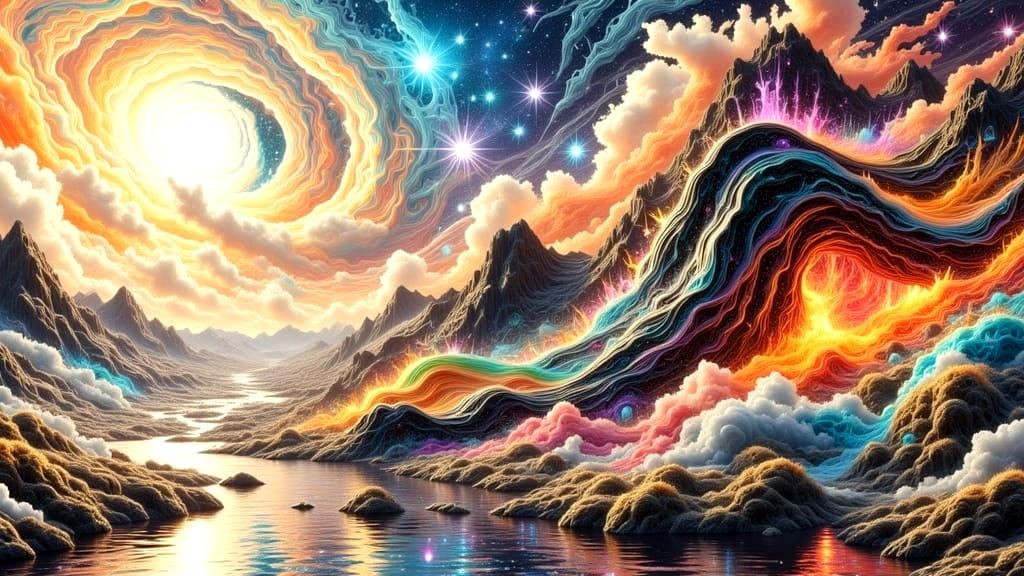 Kinetic Biomorphism in Pointillism Style