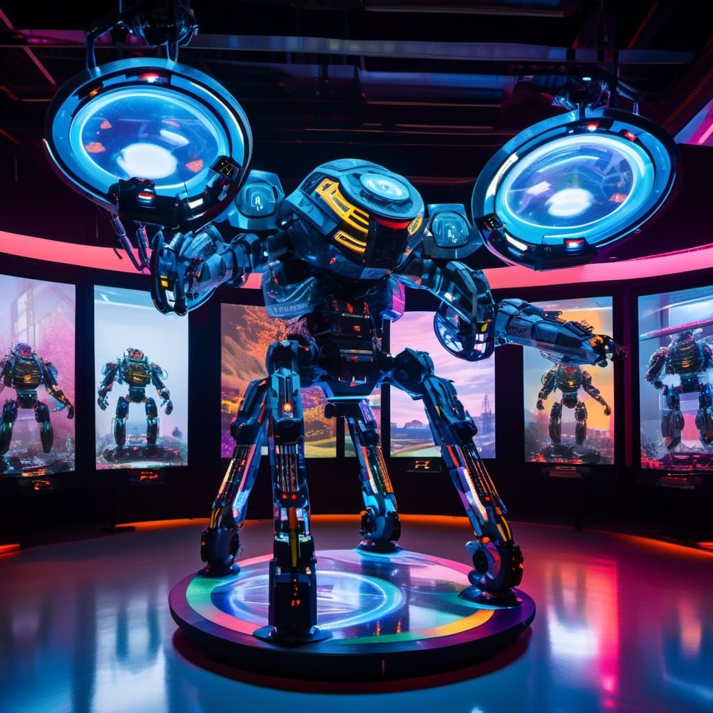 A control circular disc shaped pod, 35% transparent LED lit ...