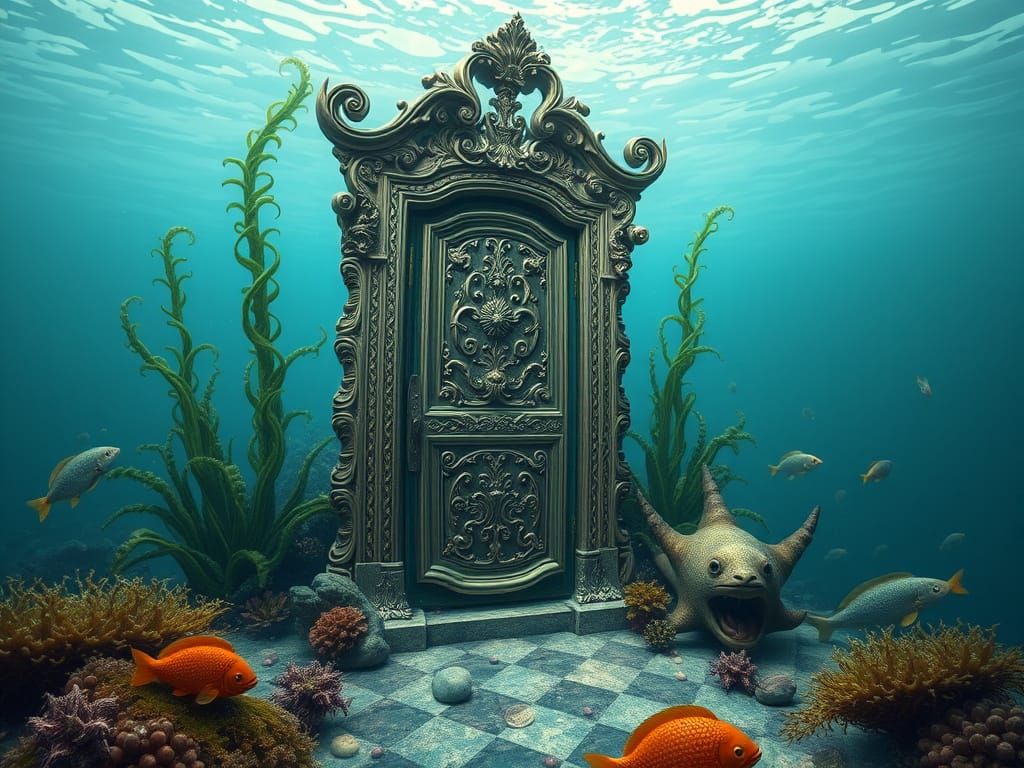 Rococo Door at the Bottom of the Ocean