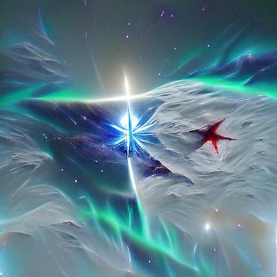 Radiant Star Amidst Northern Lights in 8K