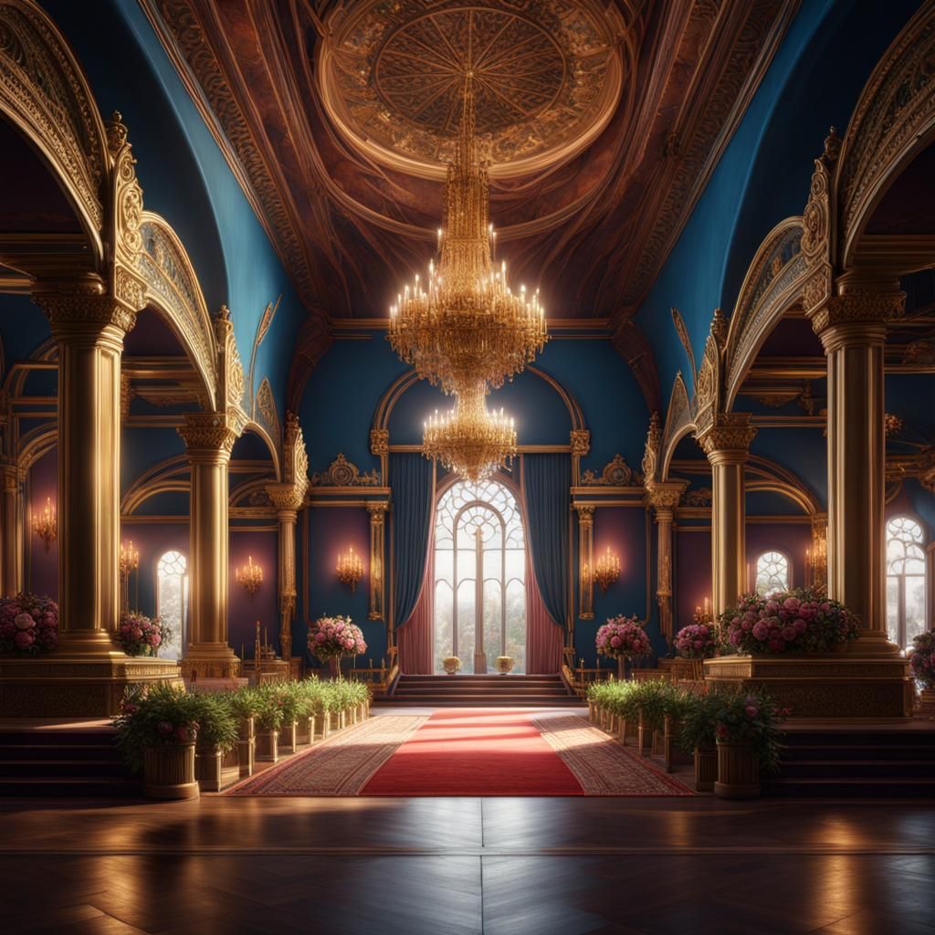 Fantastical Wedding Hall Concept Art