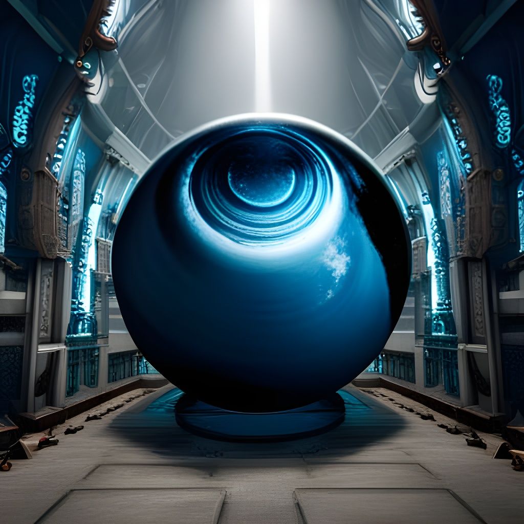 Blue Orb in Fantastical Temple Concept Art