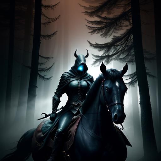 Super Luigi as Headless Horseman in Dark Forest
