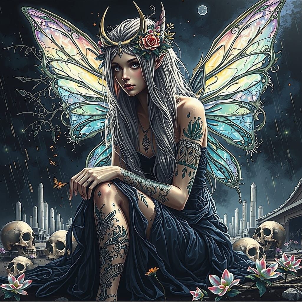 Die verlassene Fee: Schönheit und Vergänglichkeit in einer düsteren Welt”