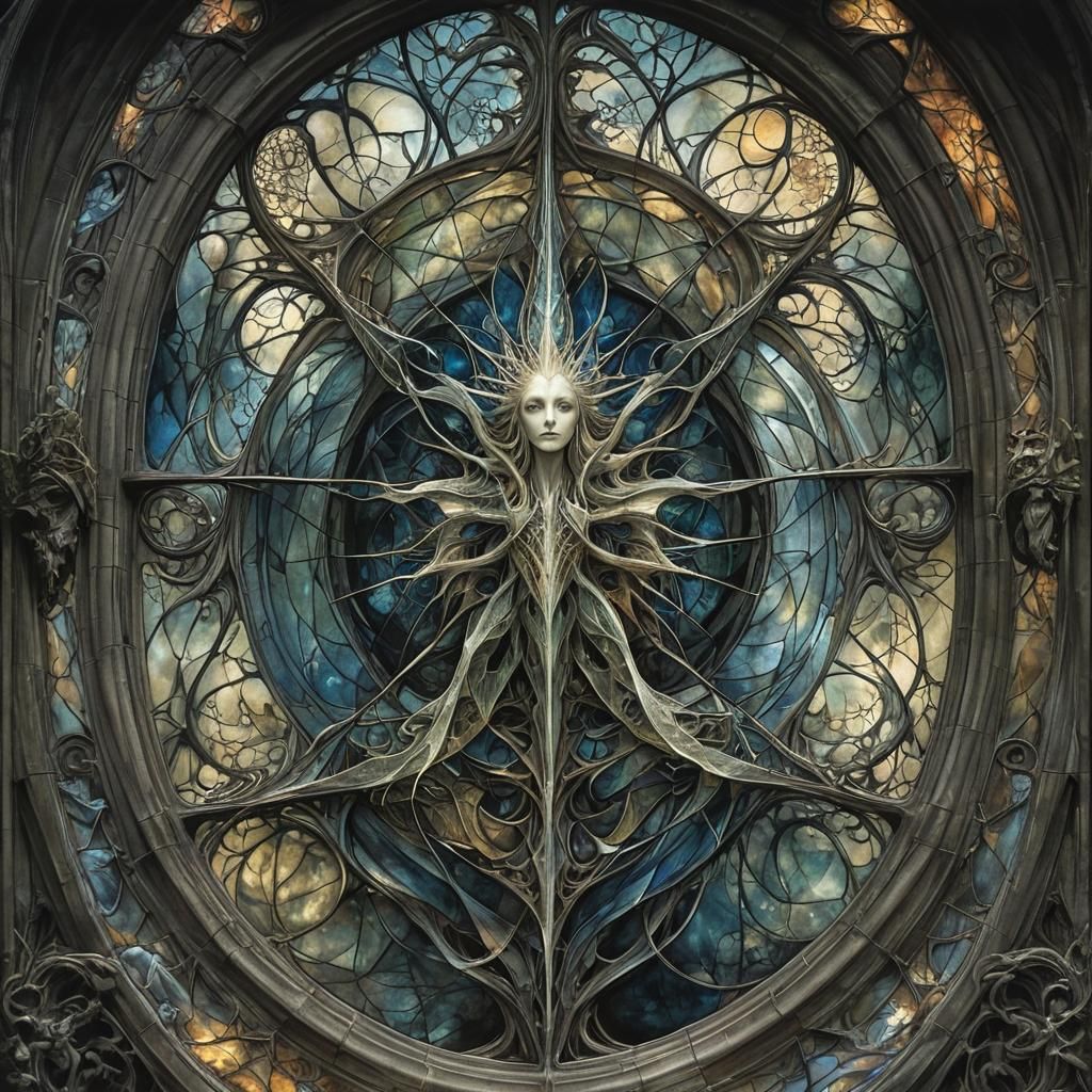 Stained Glass Fractal: Infinite Dreamscape