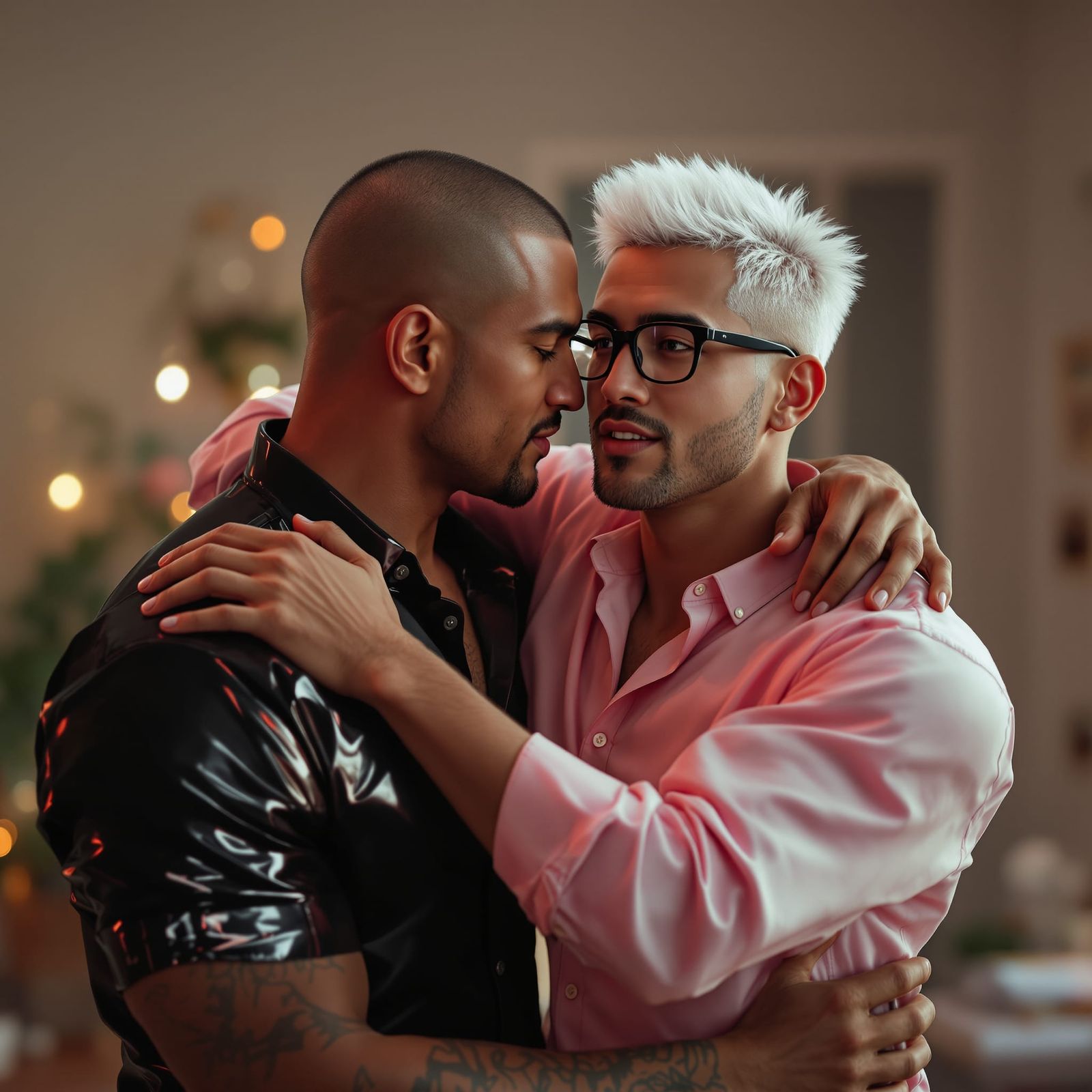 Couple Embracing After House Party in 3D Game Cinematic Styl...