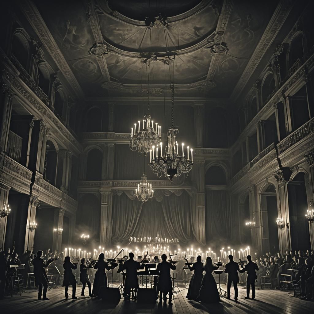 Eerie Surrealism: Band Performs in Abandoned Concert Hall