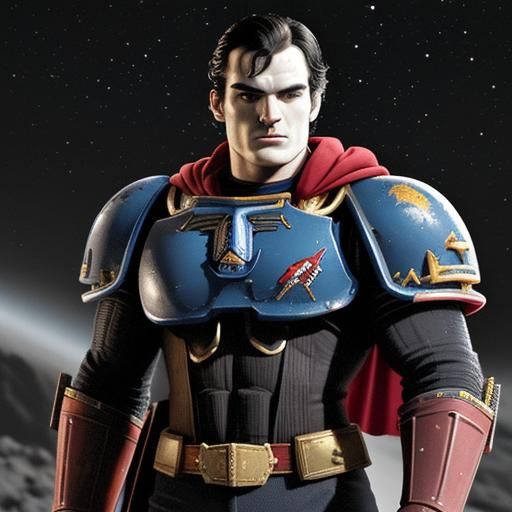 Henry Cavill as Space Marine in Warhammer Style