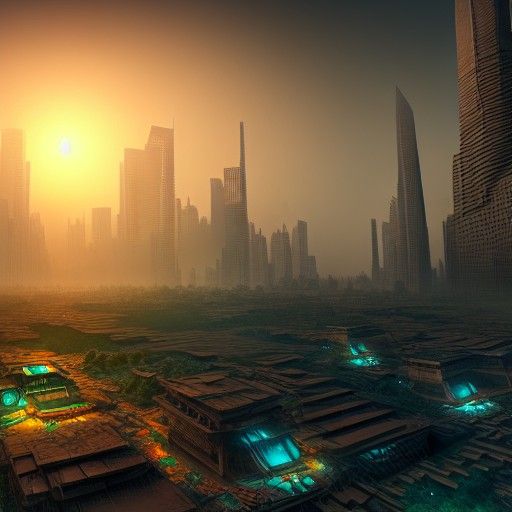 Dhaka 2090: A Futuristic Cityscape in Matte Painting