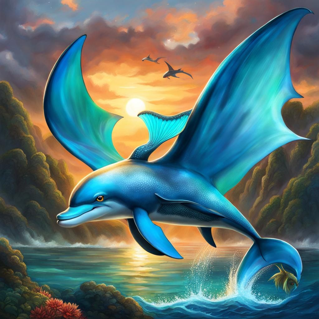 Dolphin-Dragon Hybrid: A Mythical Creature