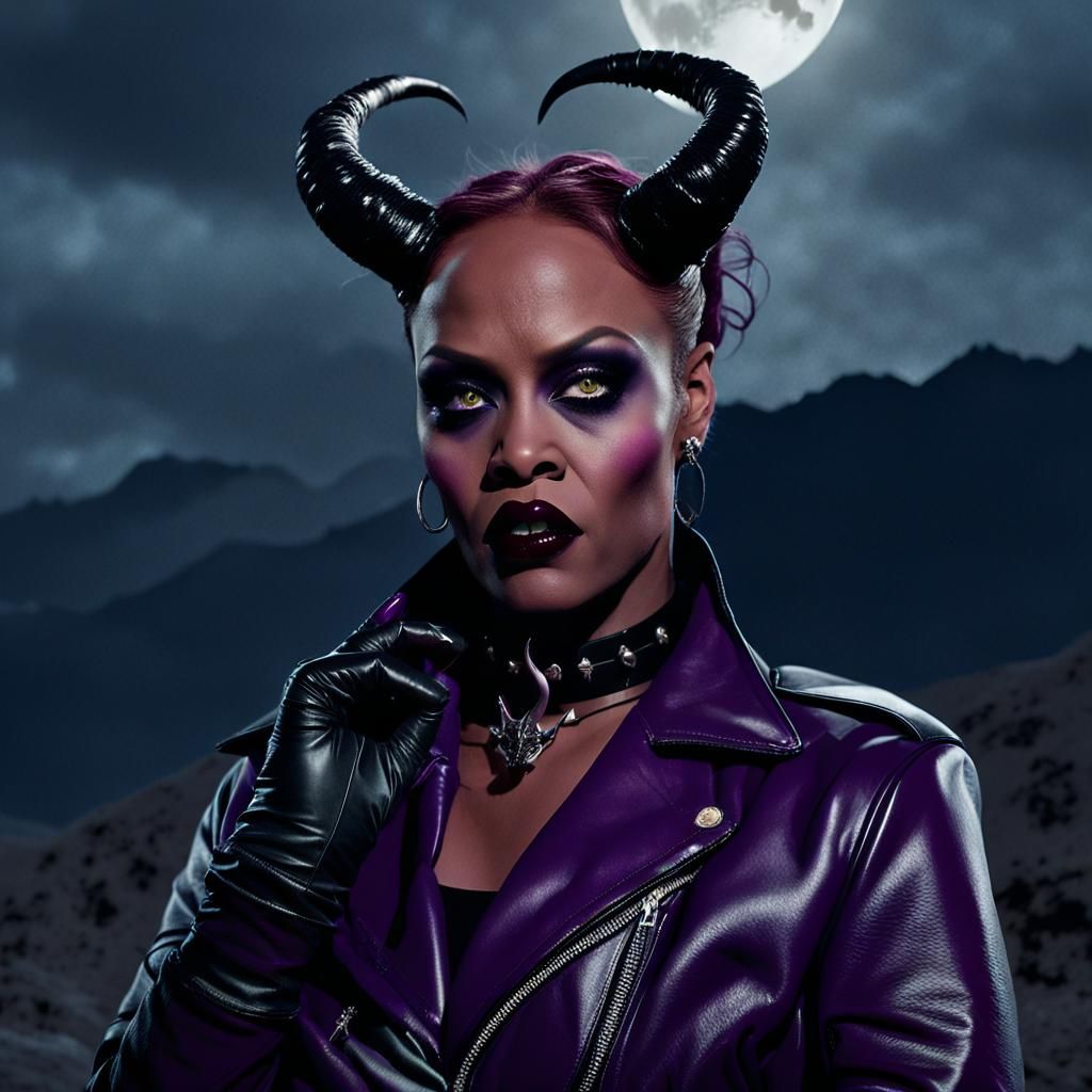 Tyra Banks as Fierce Demoness in Dark Fantasy
