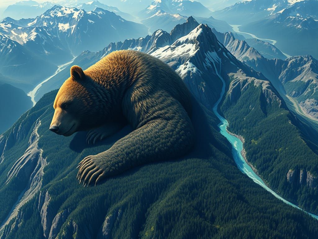 Epic Fantasy Landscape: Sleeping Bear Mountain