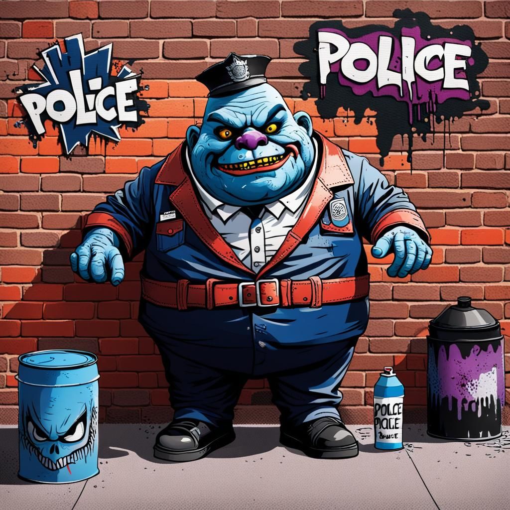 Sinister Humpty Dumpty Graffiti Art