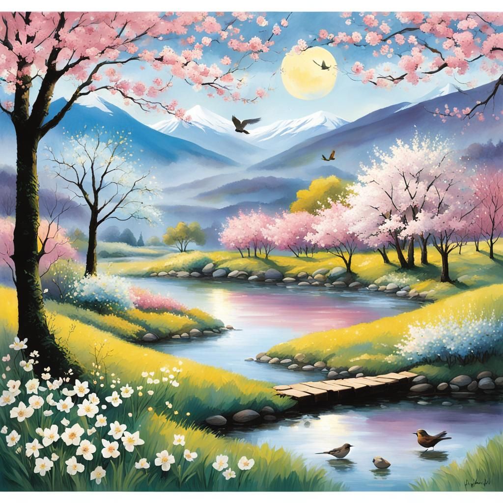 Spring Equinox: Awakening of Nature in Hyperrealism