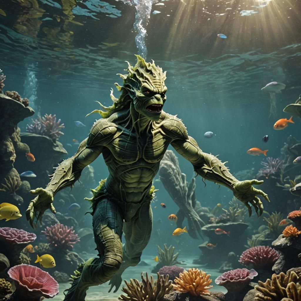 Handsome Sea Creature in Underwater Photo