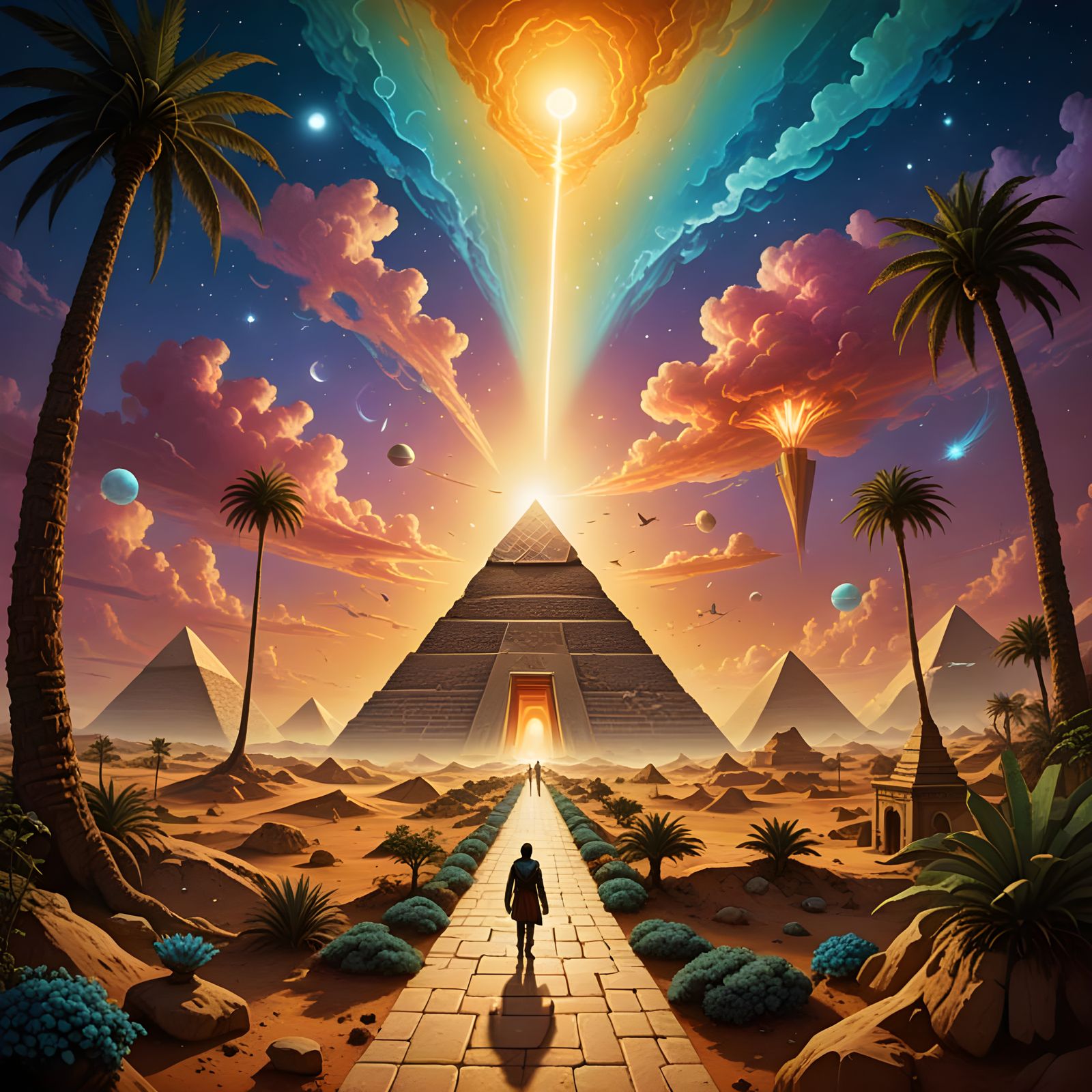 Out Of The Light Came Hope - Pyramids, By Lord Elboron Art