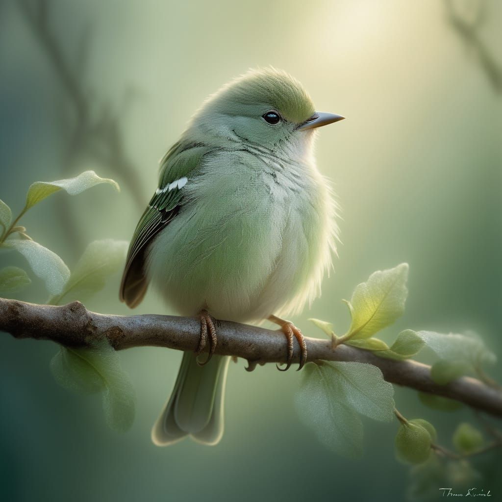 Enchanted Morning Scene in Ethereal Fantasy Style