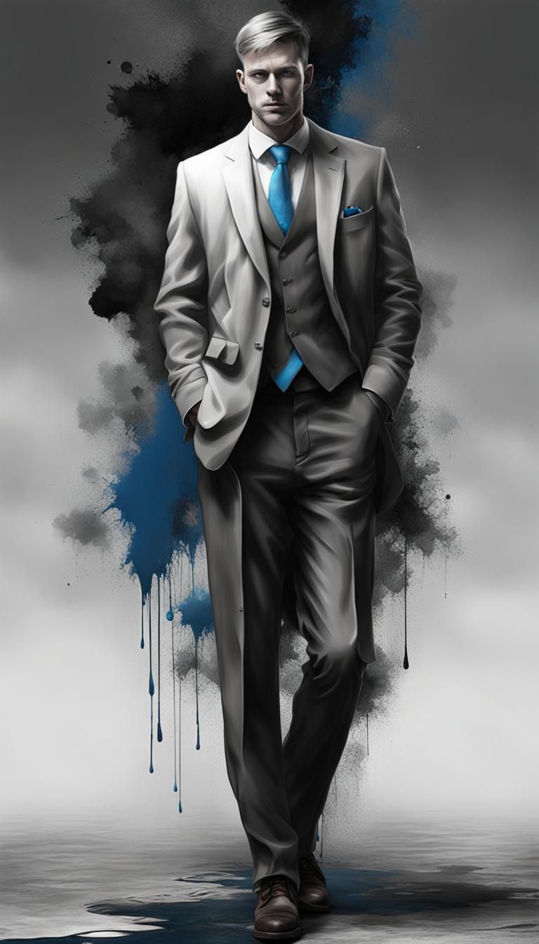 Selective Color Portrait in Impasto Style