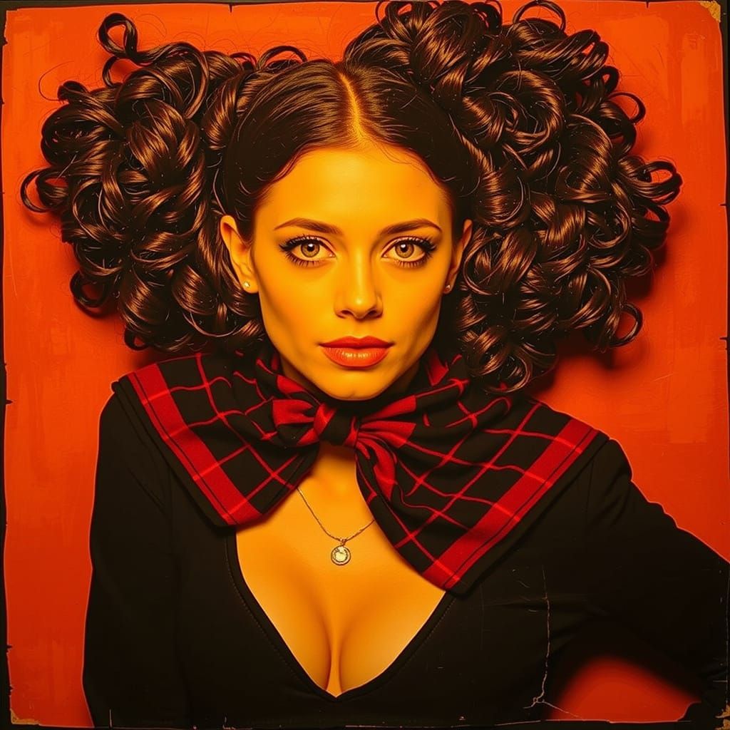 Abstract Swirling Red Forms Twisting and Curling