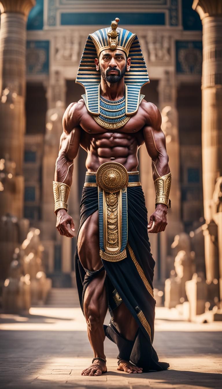 Bodybuilder Ra: Egyptian God, Professional Photography