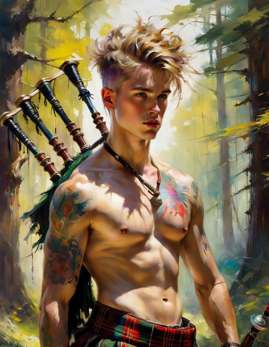 Celtic Bagpipes in the Woods