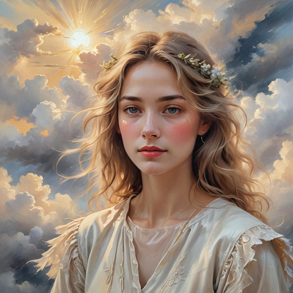 Dreamy Portrait in Soft Focus with Pastel Colors