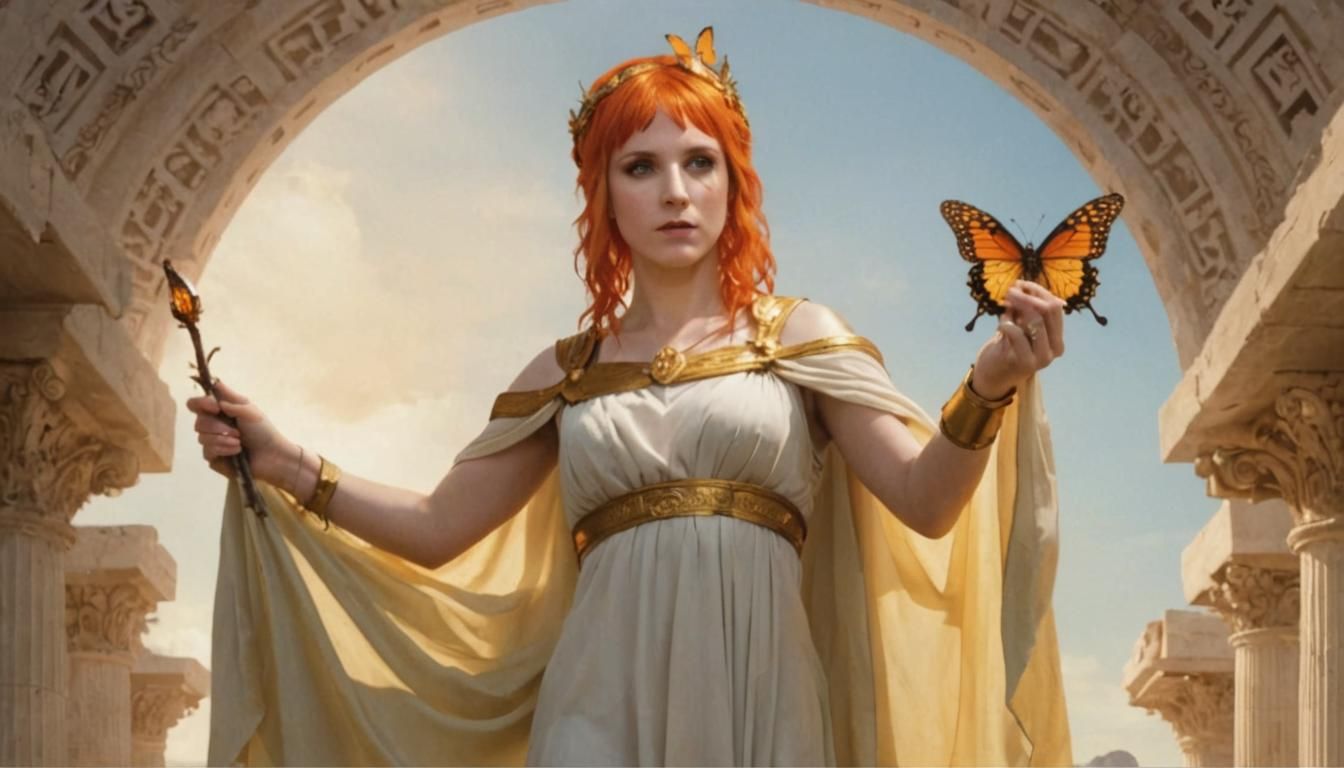Hayley Williams as a Colorful Greek Goddess