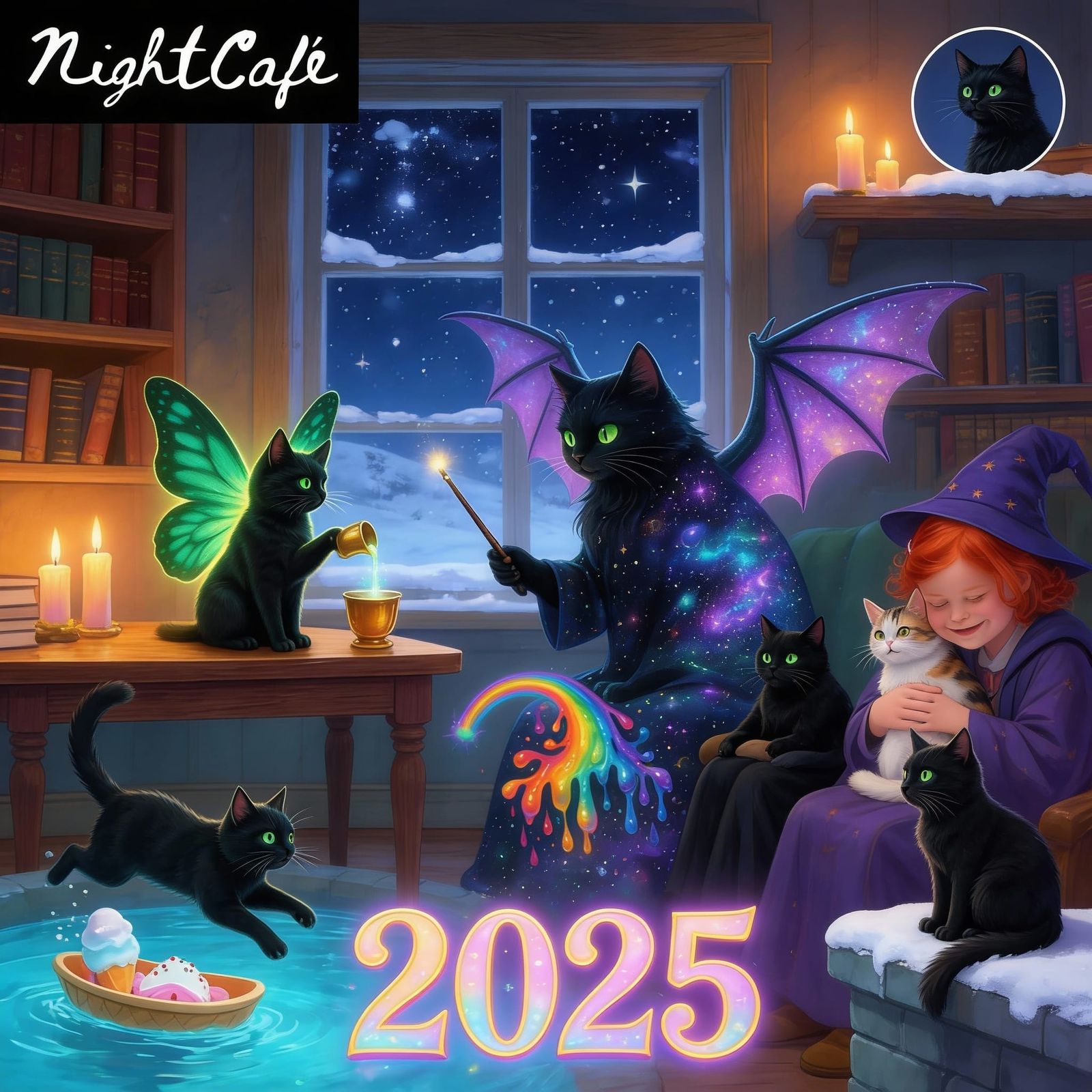 AI Art Collage: 2025 Highlights with Logo and Avatar