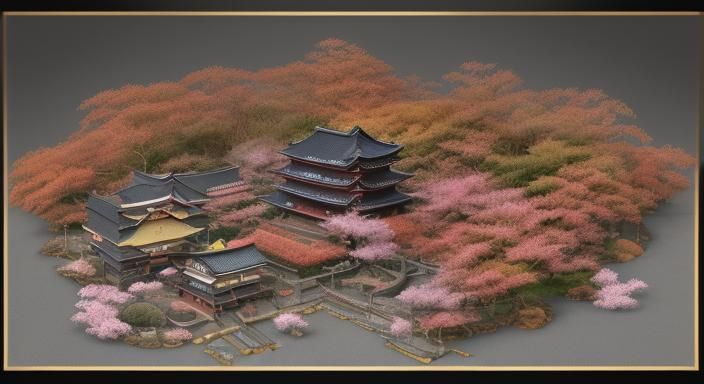 color scroll art japan  *variate background * variate props ...