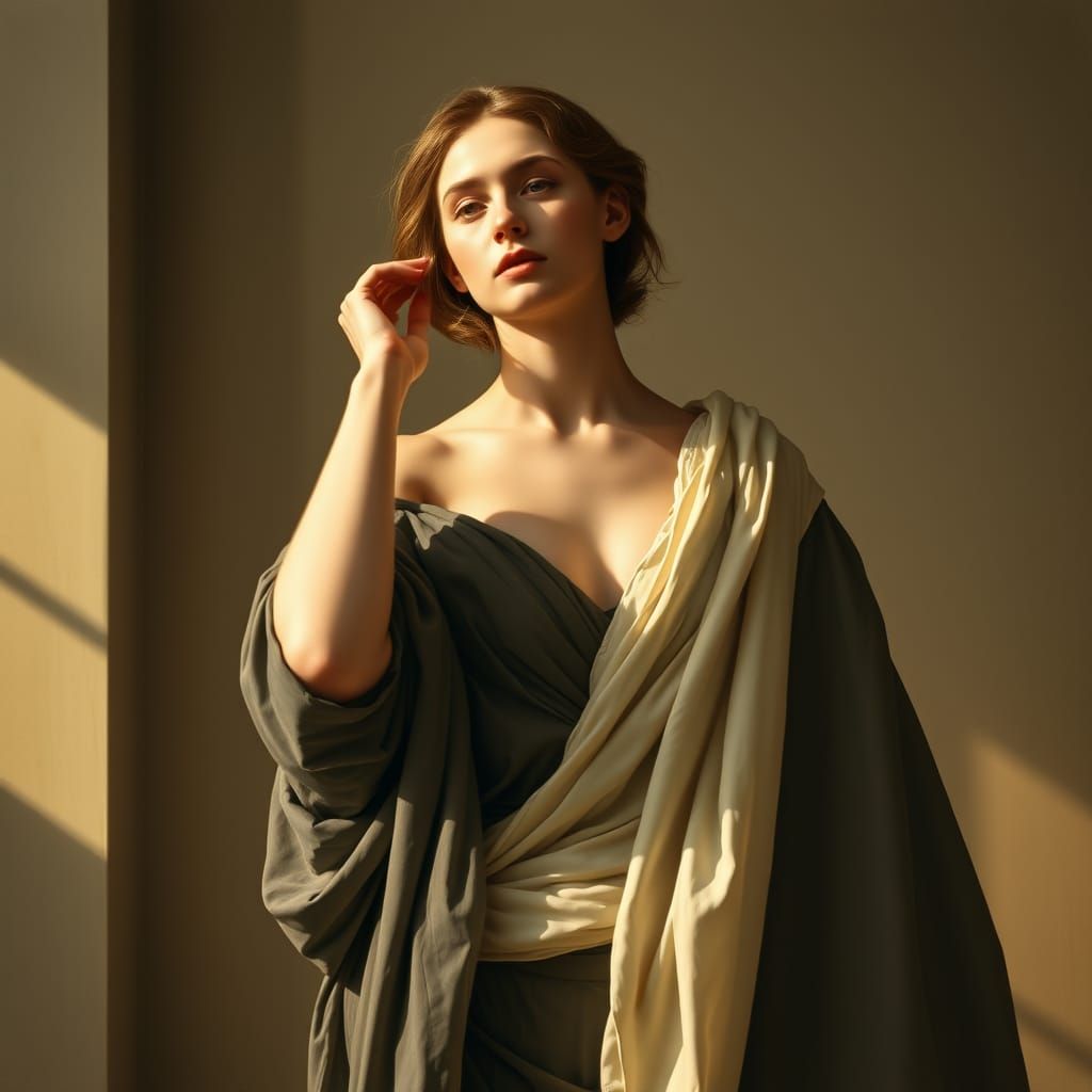 Ethereal Goddess in Classical Harmony