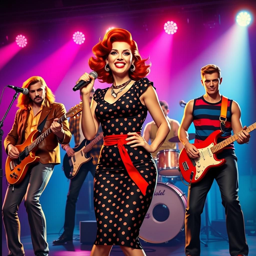 Rockabilly band with a female lead singer.
