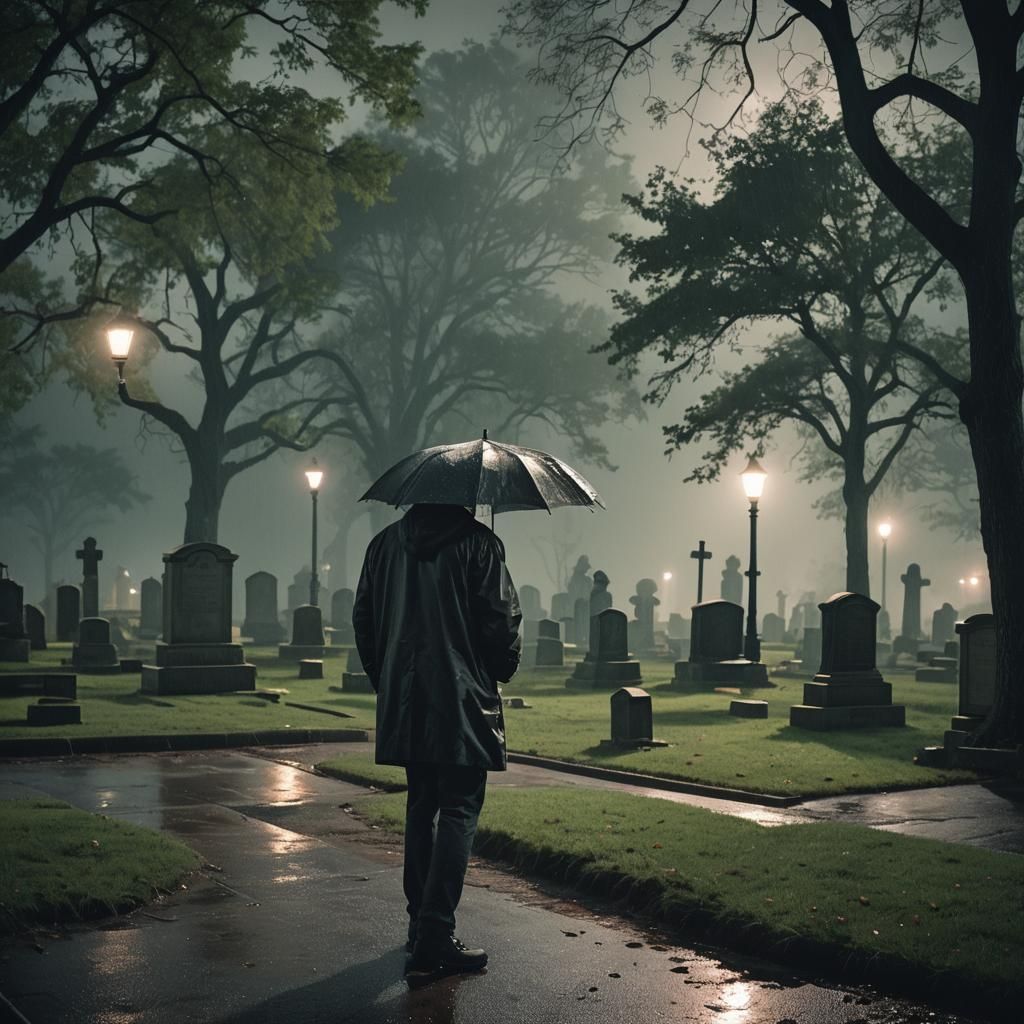 Nighttime Graveyard Stakeout: Cinematic Paranormal Investiga...