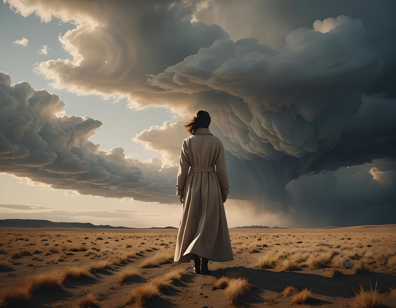 Woman in Floral Field: Pictorialist Style