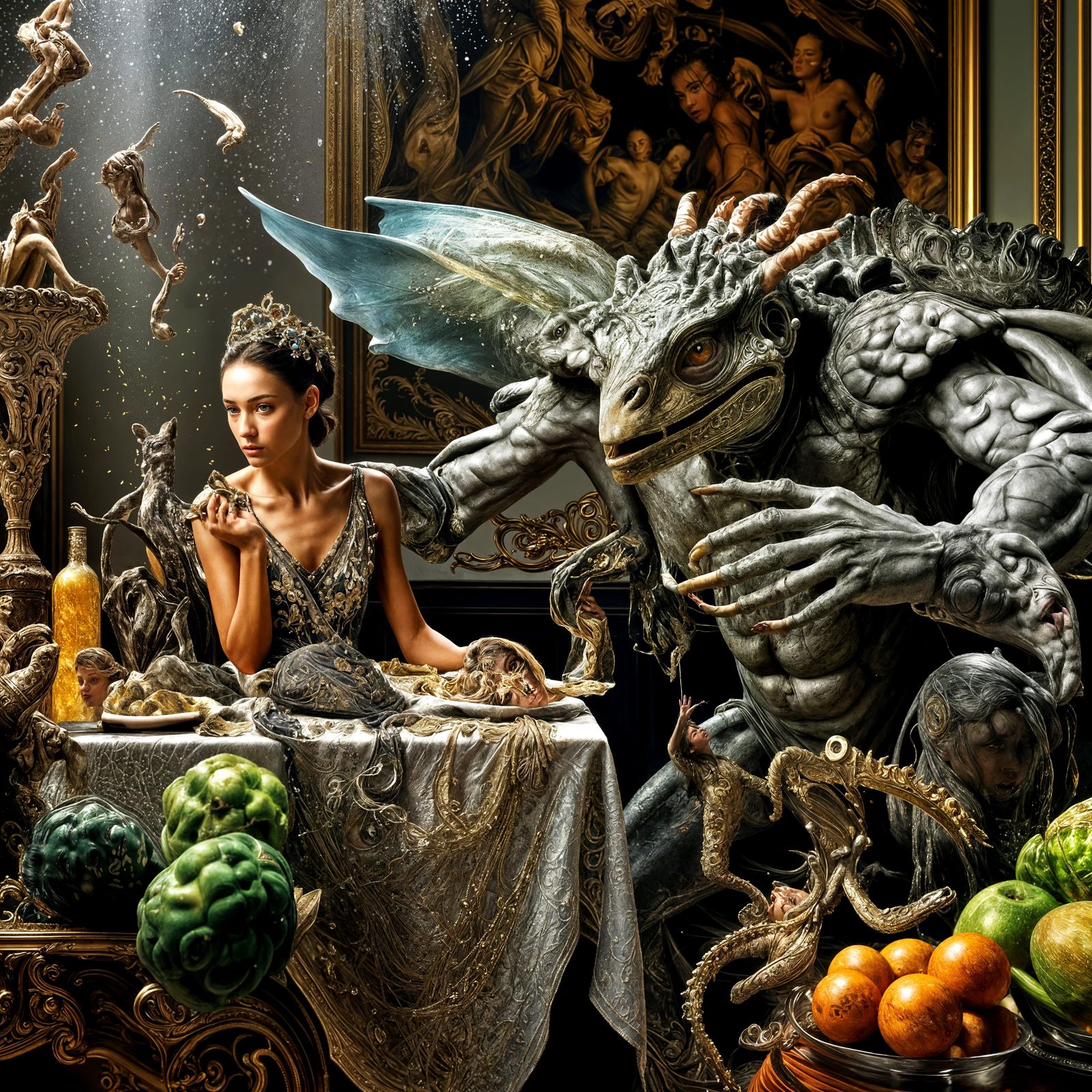 Dramatic Rescue of Space Opera Queen in Hyperrealism