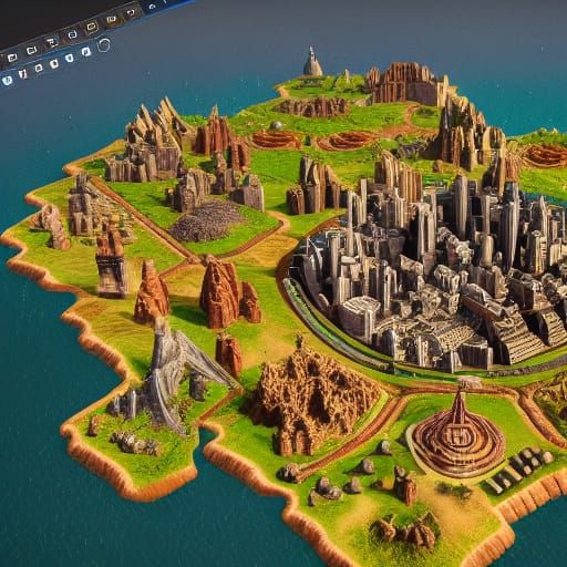 Civilization 2 Inspired Fantasy Concept Art