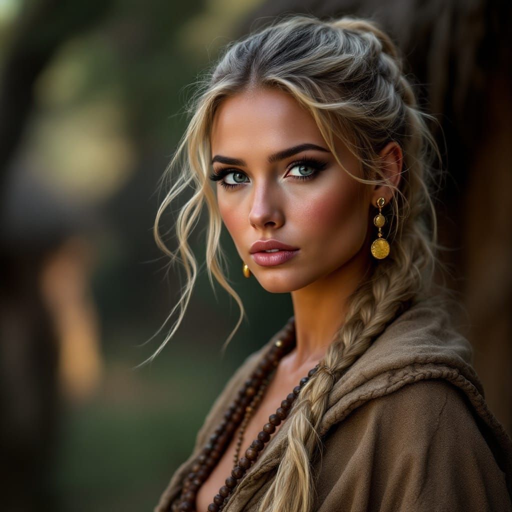 British Woman in African Village Attire