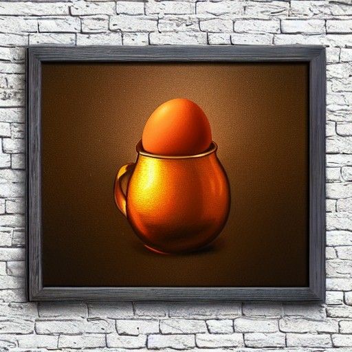 Beautiful realistic neon vibrant painting of eggnog