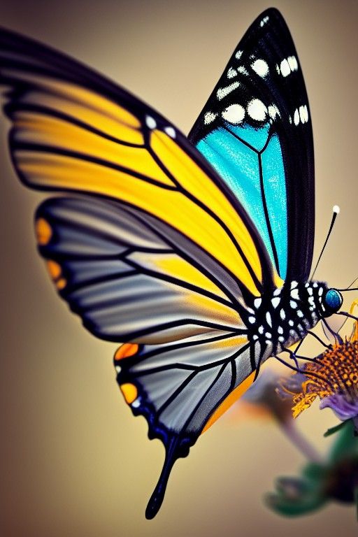 Detailed Butterfly with Beautiful Pigments in High Resolutio...