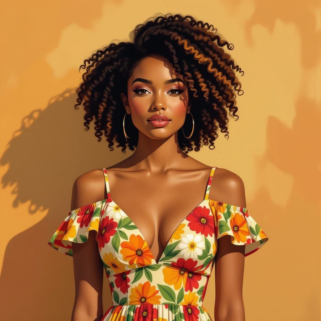 Vibrant Portrait of a Girl in Contemporary Style