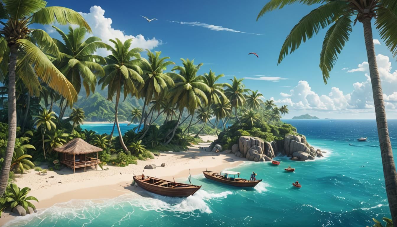 Tropical Island Oasis: Palm Beach Holiday Destination