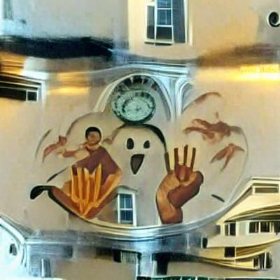 Haunted Clock Face with Jazz Hands